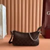 GUCCI GOSSIP SMALL SHOULDER BAG IN DARK BROWN GG CANVAS - BG166