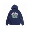 Sp5der Worldwide 555 Angel Number Hoodie Navy Blue - SDH041