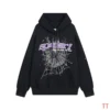 Sp5der Young Thug Web Hoodie Black and Purple - SDH049