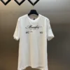 MONCLER WHITE EMBROIDERED CURSIVE LOGO COTTON T-SHIRT - MCT032