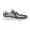 PRADA AMERICA'S CUP METALLIC LEATHER AND BIKE FABRIC SNEAKERS - PRS082